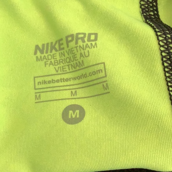 Nike Women's Pro Cool 3-Inch Training Shorts (Black/Volt Snake/medium) - Picture 9 of 9